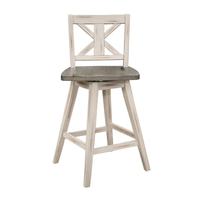 Amsonia Swivel Counter Height Chair, White