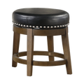 Westby Round Swivel Stool, Black - transparent product image