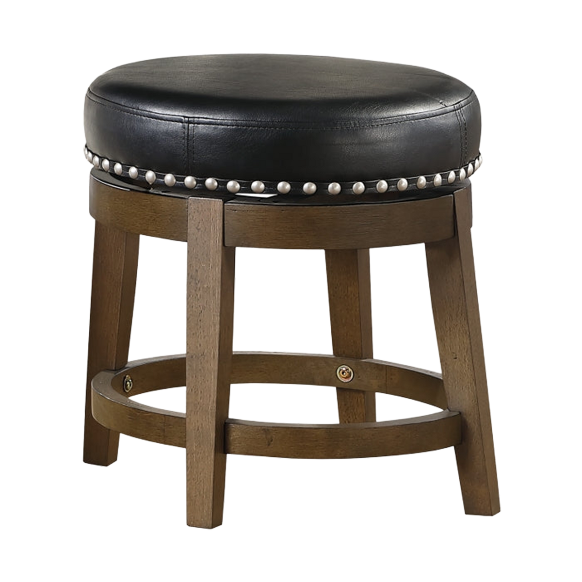 Westby Round Swivel Stool, Black - transparent product image