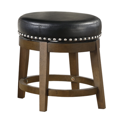 Westby Round Swivel Stool, Black - transparent product image