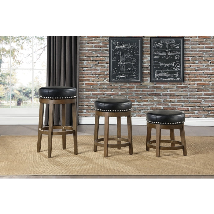 Westby Round Swivel Stool, Black
