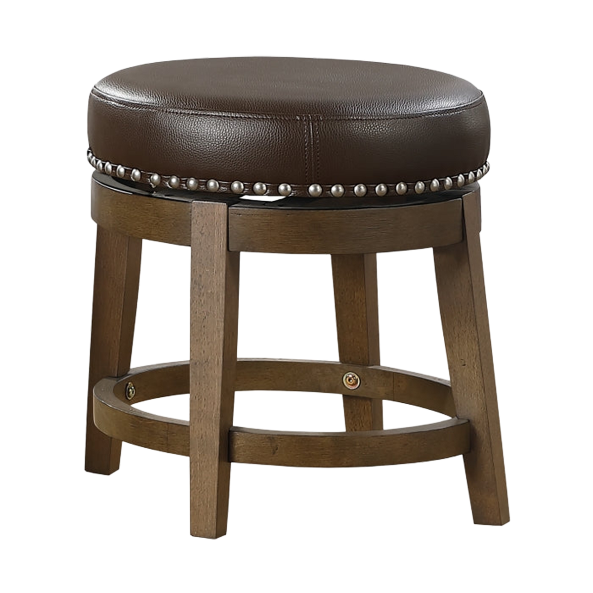 Westby Round Swivel Stool, Brown - transparent product image