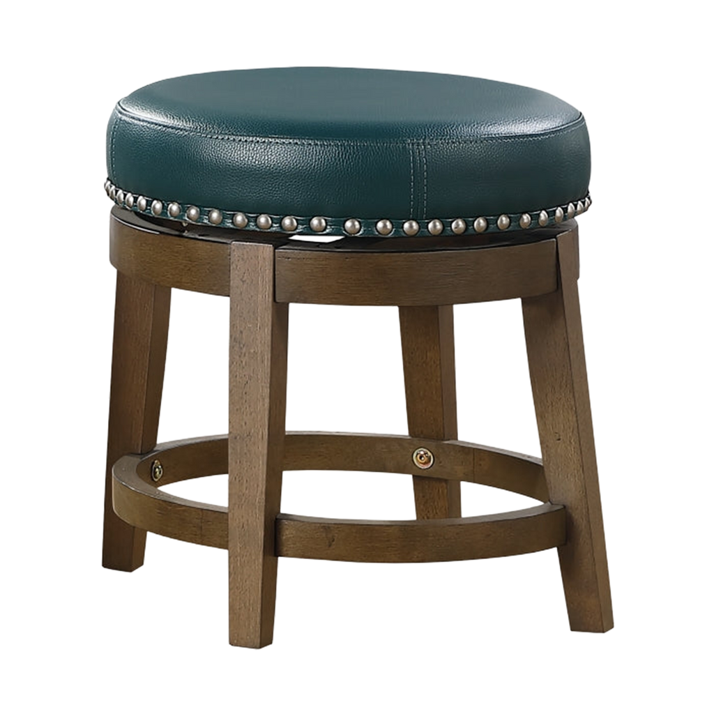 Westby Round Swivel Stool, Green - transparent product image