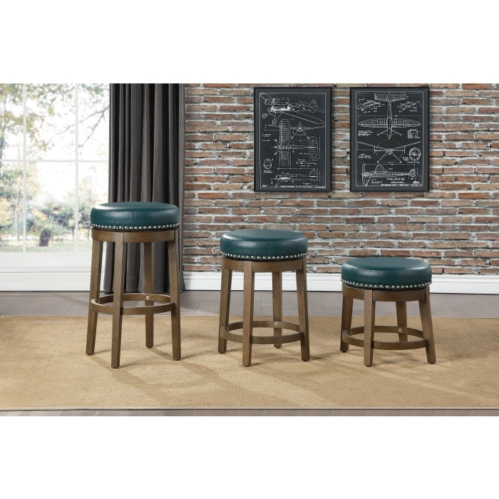 Westby Round Swivel Pub Height Stool, Green