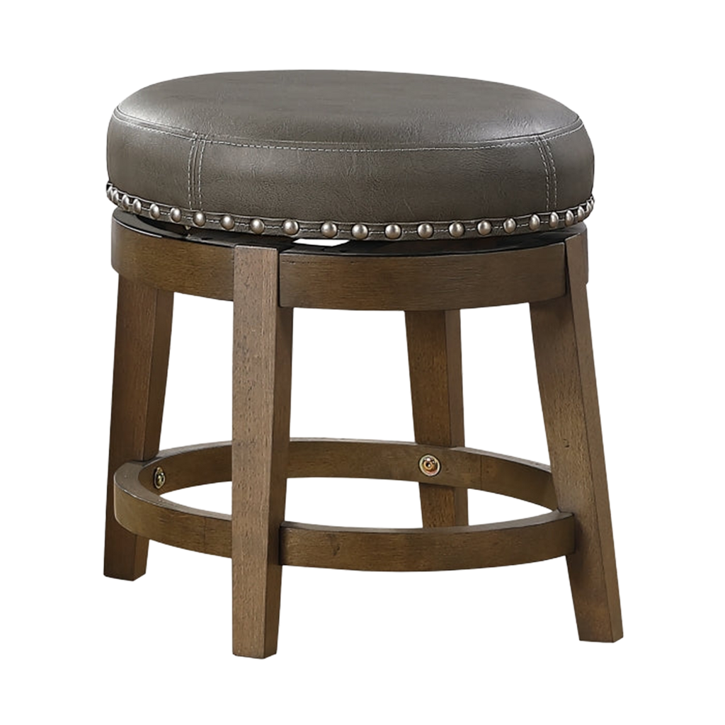 Westby Round Swivel Stool, Gray - transparent product image