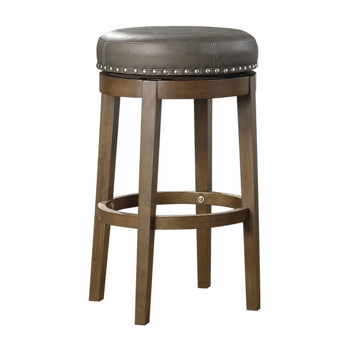 Westby Round Swivel Pub Height Stool, Gray