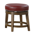 Westby Round Swivel Stool, Red - transparent product image