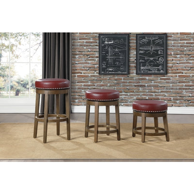 Westby Round Swivel Stool, Red
