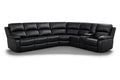 7-Seat Large L-Shaped Sectional with Premium Microfiber Leather, Solid Wood Frame, Manual Recliners & Storage Console