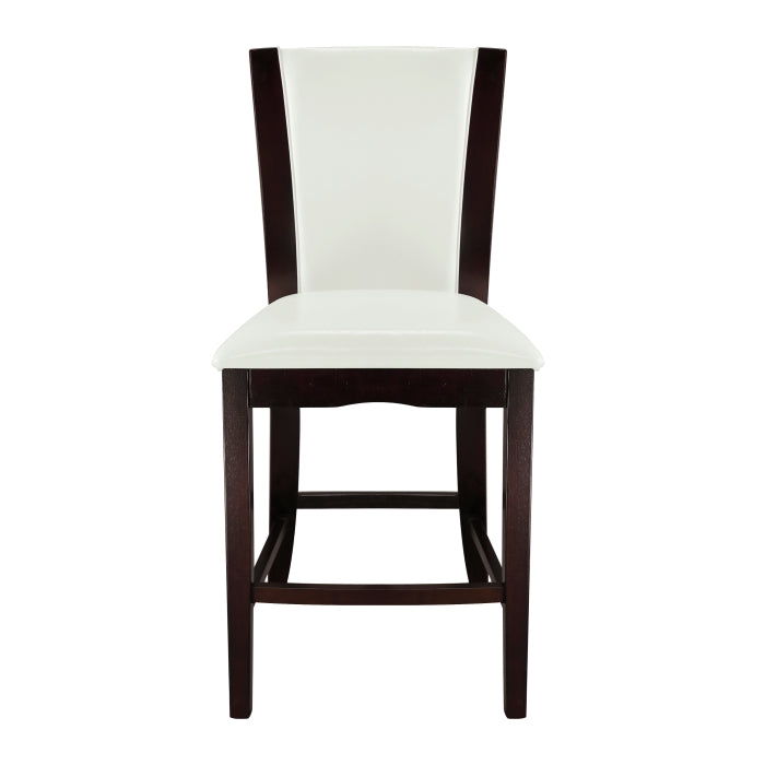 Daisy Counter Height Chair, White Bi-Cast Vinyl