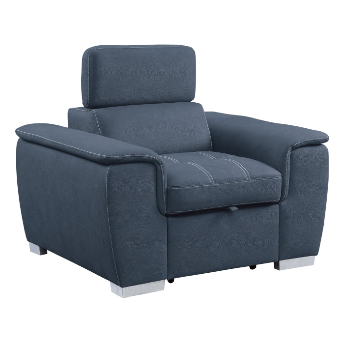 Ferriday Chair with Pull-out Ottoman (8228BU-1)