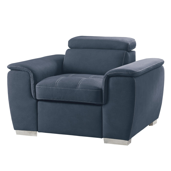 Ferriday Chair with Pull-out Ottoman (8228BU-1)