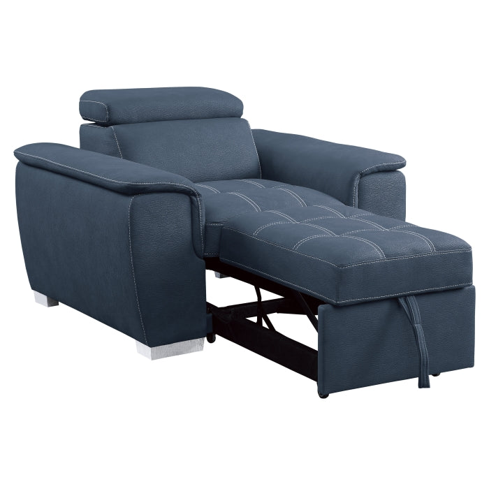 Ferriday Chair with Pull-out Ottoman (8228BU-1)