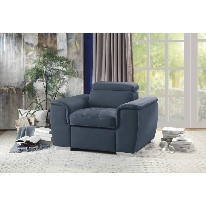 Ferriday Chair with Pull-out Ottoman (8228BU-1)