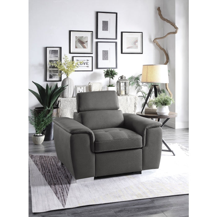 Ferriday Chair with Pull-out Ottoman (8228GY-1)