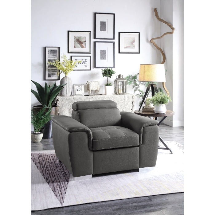Ferriday Chair with Pull-out Ottoman (8228GY-1)