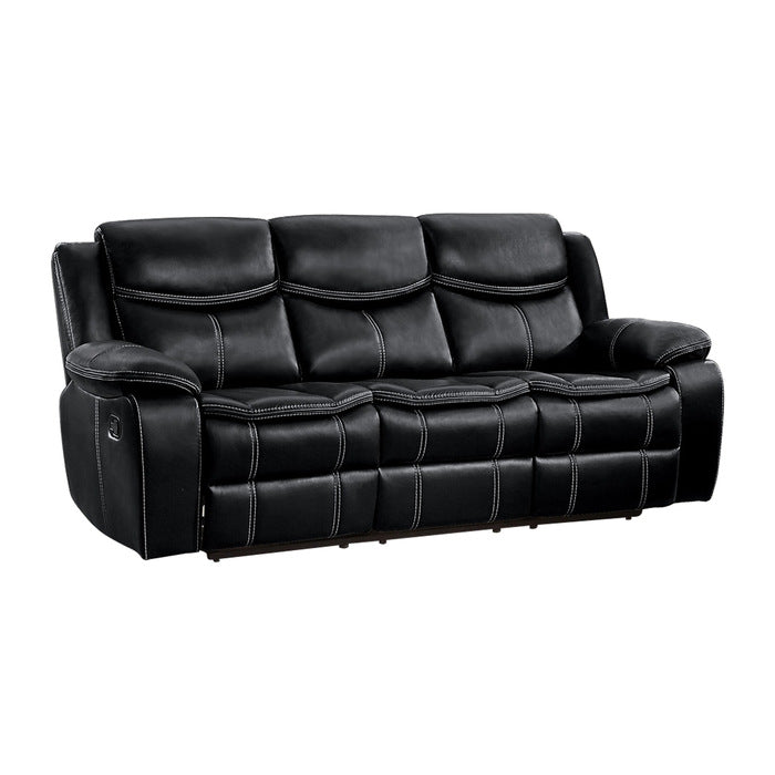 Bastrop Double Reclining Sofa (8230BLK-3)