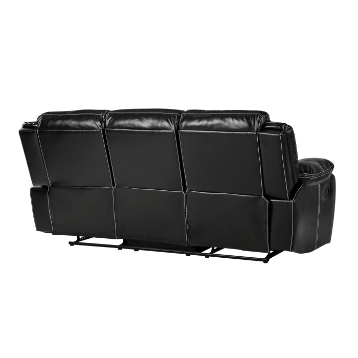 Bastrop Double Reclining Sofa (8230BLK-3)