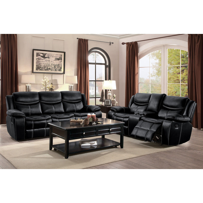 Bastrop Double Reclining Sofa (8230BLK-3)