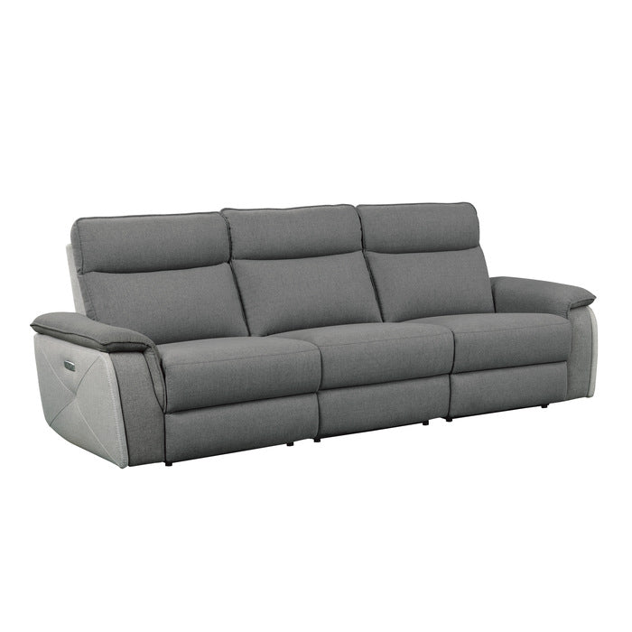 Maroni Power Double Reclining Sofa with Power Headrests (8259DG-3PWH*)