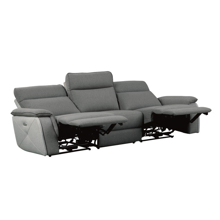 Maroni Power Double Reclining Sofa with Power Headrests (8259DG-3PWH*)