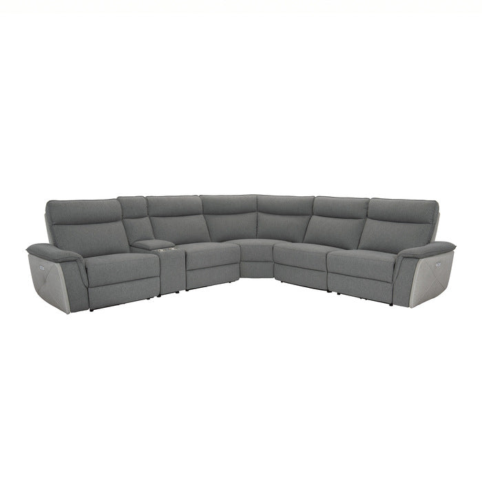 Maroni 6-Piece Modular Power Reclining Sectional with Power Headrests