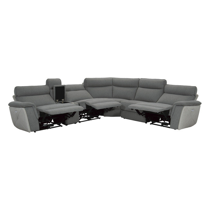 Maroni 6-Piece Modular Power Reclining Sectional with Power Headrests