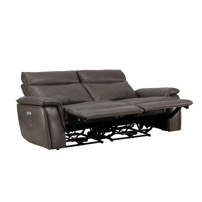 Maroni Power Reclining Loveseat — Dark brown Power