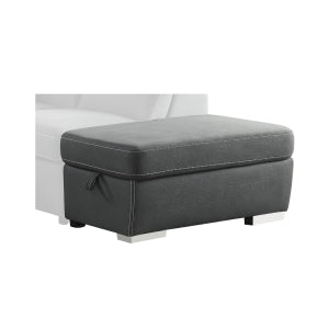 Storage Ottoman - Platina - front product view