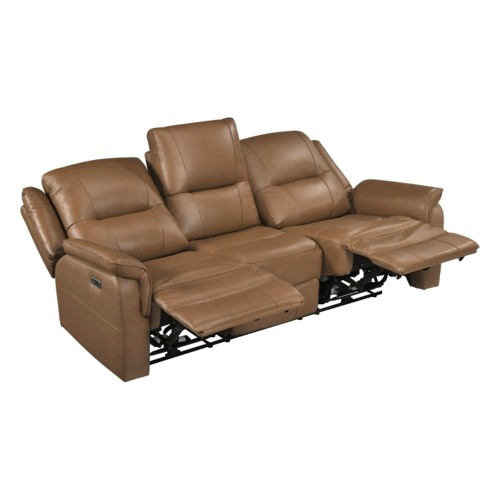 Haven Power Double Reclining Sofa (8301BRW-3PW)