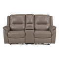 Haven Power Reclining Loveseat with Center Console — Russet Power