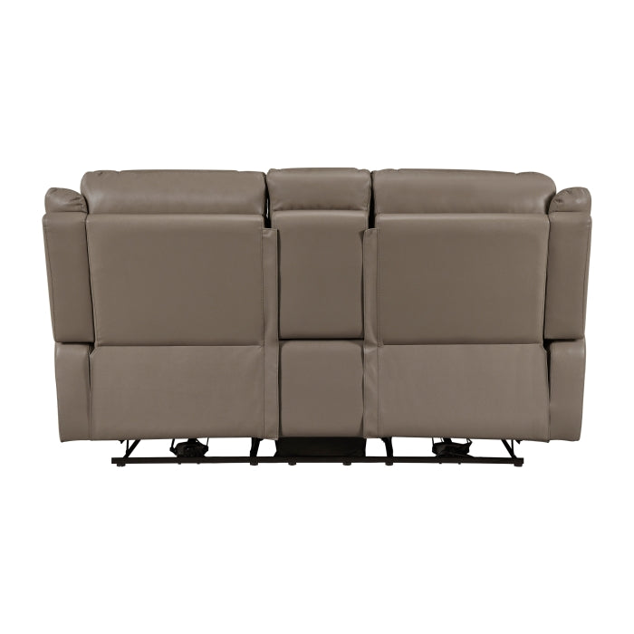 Haven Power Reclining Loveseat with Center Console — Russet Power