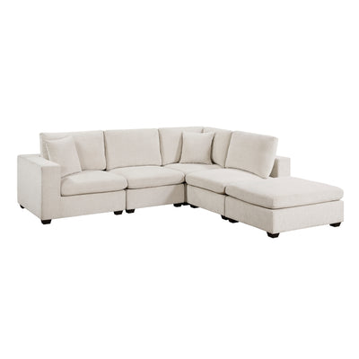 Serenity 5-Piece Modular Sectional with Ottoman (8310NBE*52ACC1ACROT)