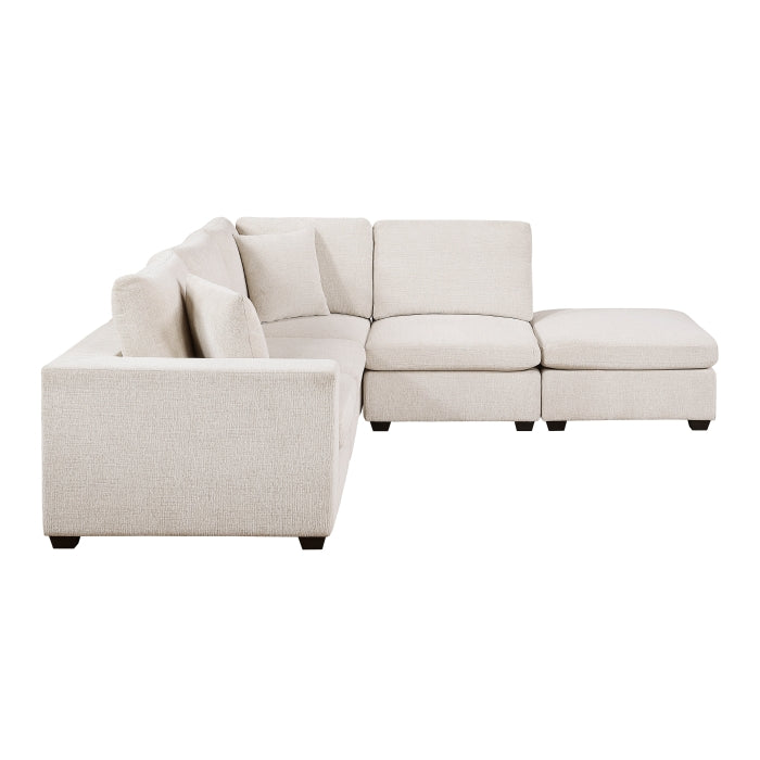 Serenity 5-Piece Modular Sectional with Ottoman (8310NBE*52ACC1ACROT)