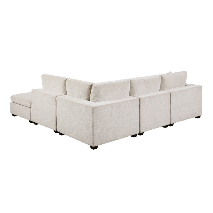 Serenity 5-Piece Modular Sectional with Ottoman (8310NBE*52ACC1ACROT)