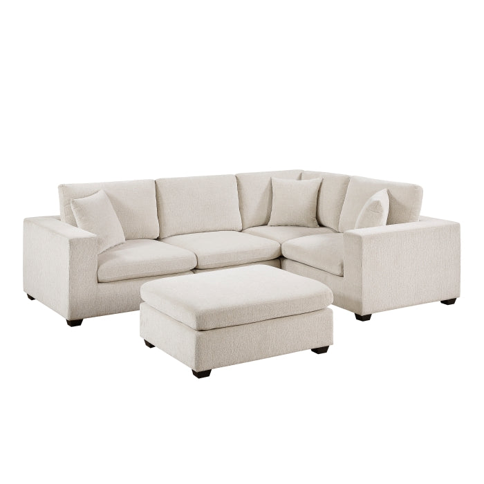 Serenity 5-Piece Modular Sectional with Ottoman (8310NBE*5AC2C1ACROT)