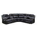 Cipher 3-Piece Power Reclining Sectional with Two Consoles, Speakers, Subwoofer, LED Lighting and Charging Port (8315BLK*SCPW)