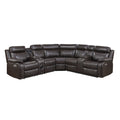 Cipher 3-Piece Power Reclining Sectional with Two Consoles, Speakers, Subwoofer, LED Lighting and Charging Port (8315DBR*SCPW)