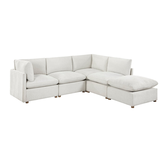 Annex 5-Piece Modular Sectional with Ottoman (8338BE*52AC2CROT)