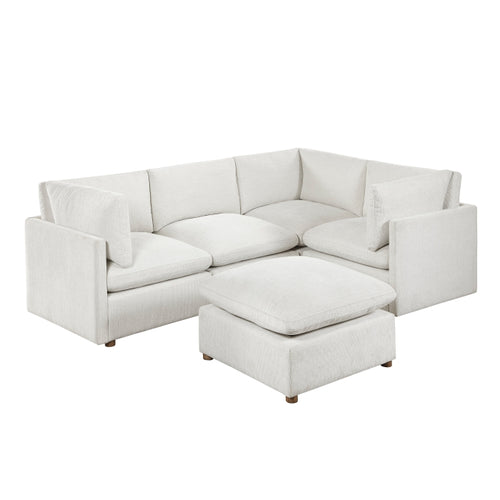 Annex 5-Piece Modular Sectional with Ottoman (8338BE*53CRACOT)