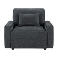 Cumulus Convertible Sleeper Chair with Charging Ports (8345DGY-1)