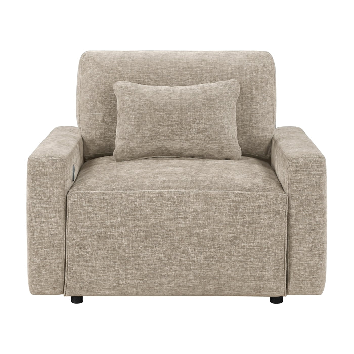 Cumulus Convertible Sleeper Chair with Charging Ports (8345TPE-1)