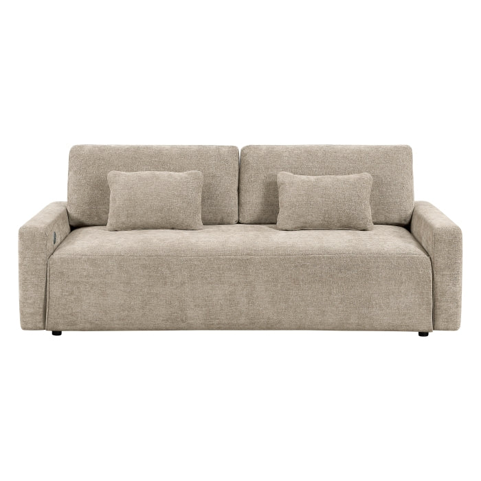 Cumulus Convertible Queen Sleeper Sofa with Charging Ports (8345TPE-3)