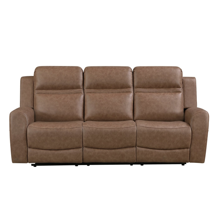 Hearth Double Reclining Sofa (8347BRW-3)