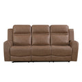 Hearth Double Reclining Sofa (8347BRW-3)
