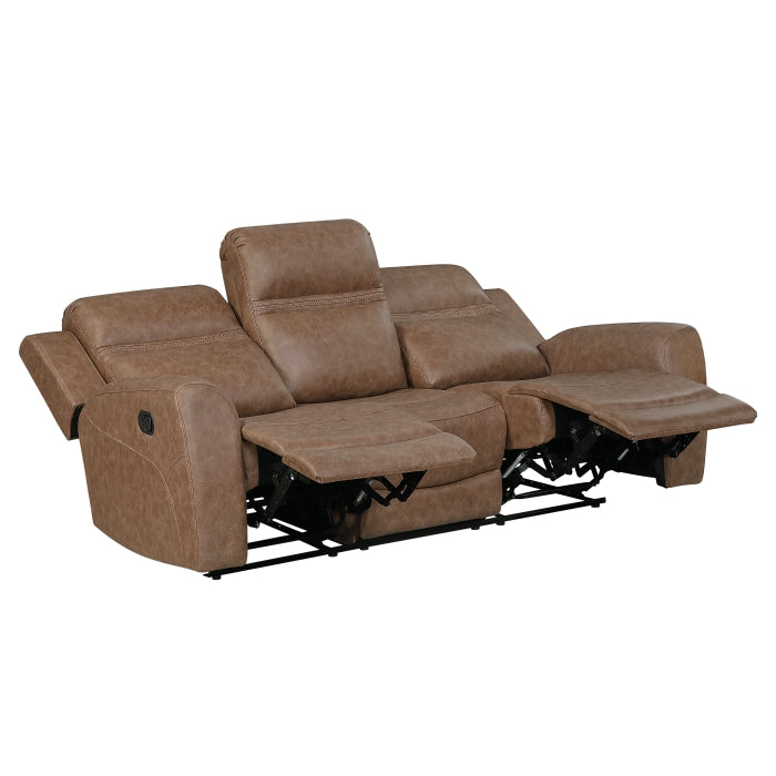 Hearth Double Reclining Sofa (8347BRW-3)