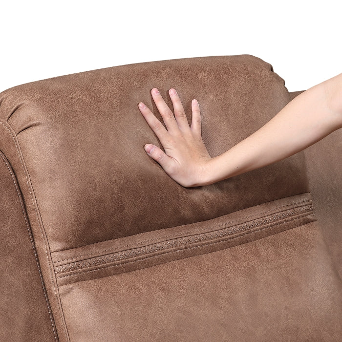 Hearth Double Reclining Sofa (8347BRW-3)