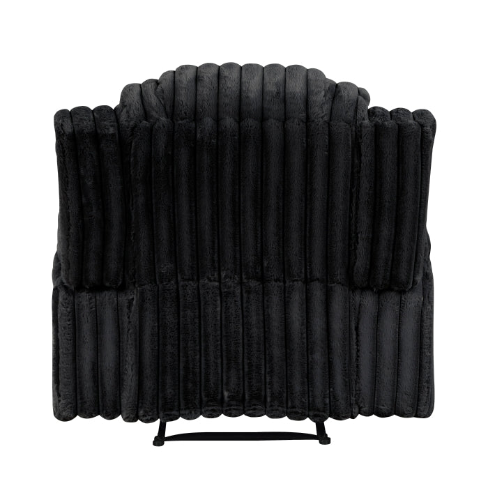 Phyllis Reclining Chair with Cup Holders (8348BLK-1)