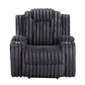 Phyllis Reclining Chair with Cup Holders (8348DGY-1)
