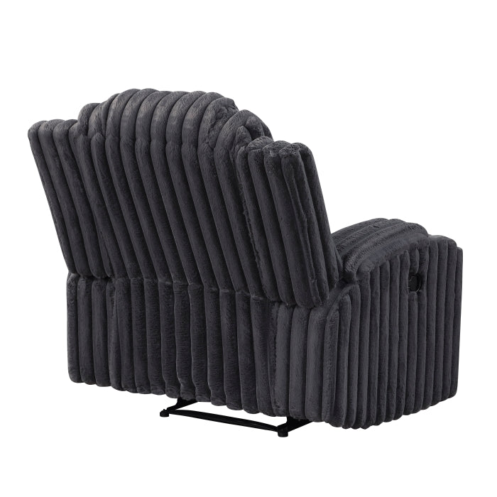 Phyllis Reclining Chair with Cup Holders (8348DGY-1)